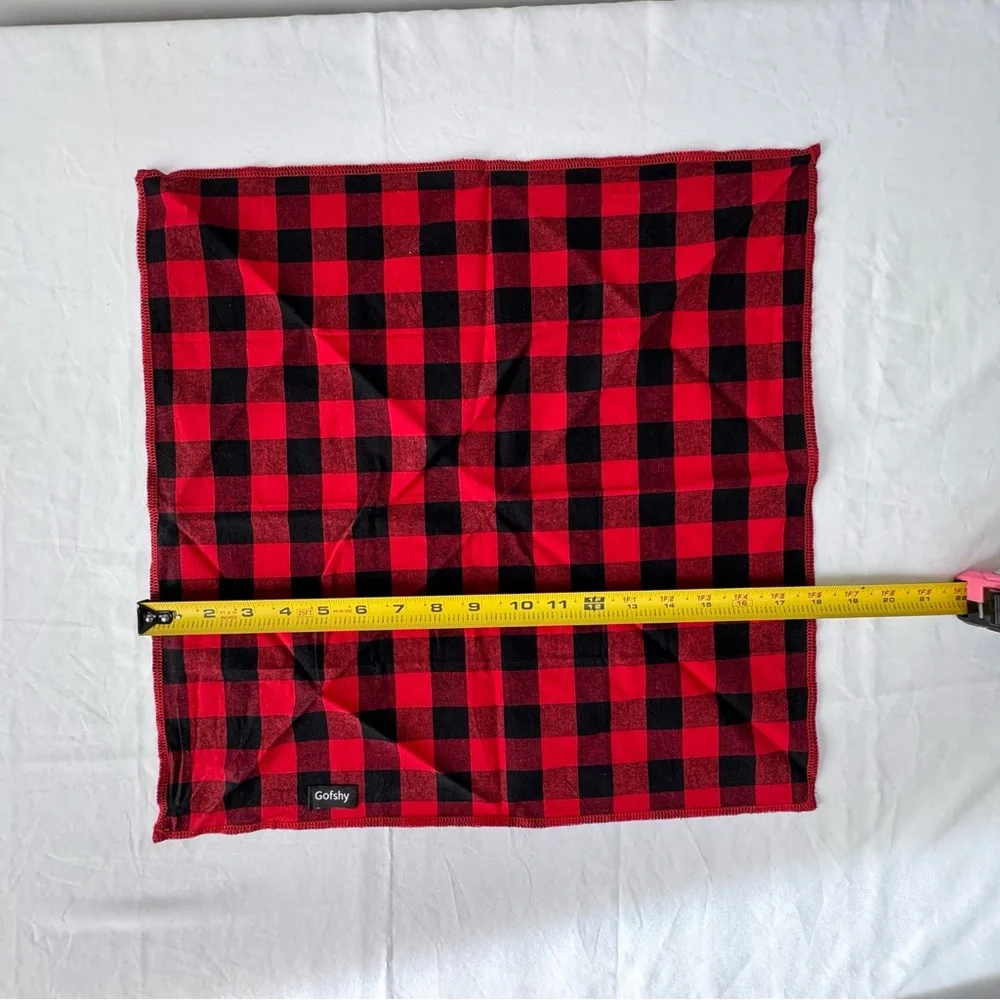 Pet Bandanas Plaid Buffalo Check Dog Cat  Scarf 6pcs